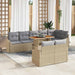 Tuin Sofa Set 9 st Beige en Grijs