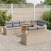 Tuin Sofa Set 9 st Beige en Grijs