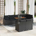 Tuin Sofa Set 9 st Zwart en Bruin