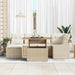Tuinbankenset 7 st Beige en Crème