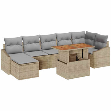 Tuinbankenset 8 st Beige en Grijs