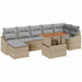 Tuinbankenset 8 st Beige en Grijs