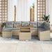 Tuinbankenset 9 st Beige en Grijs