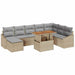 Tuinbankenset 9 st Beige en Grijs