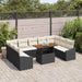 Tuinbankenset 10 st Zwart en Crème