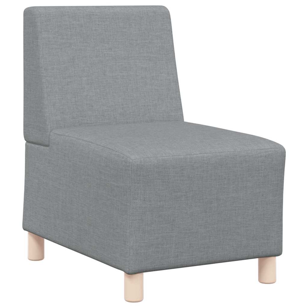 Modulaire Bankeenheid Armlos 2 st Lichtgrijs Stof