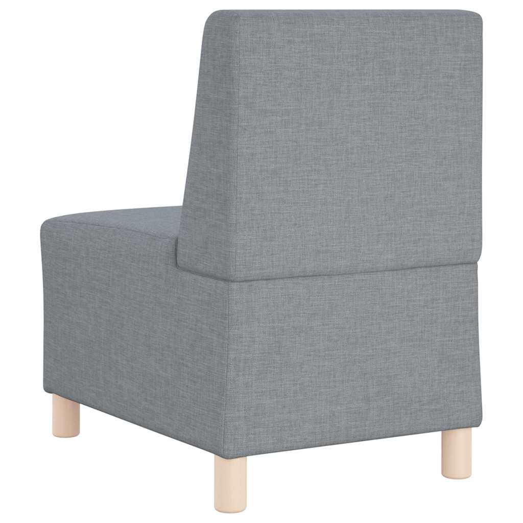 Modulaire Bankeenheid Armlos 2 st Lichtgrijs Stof