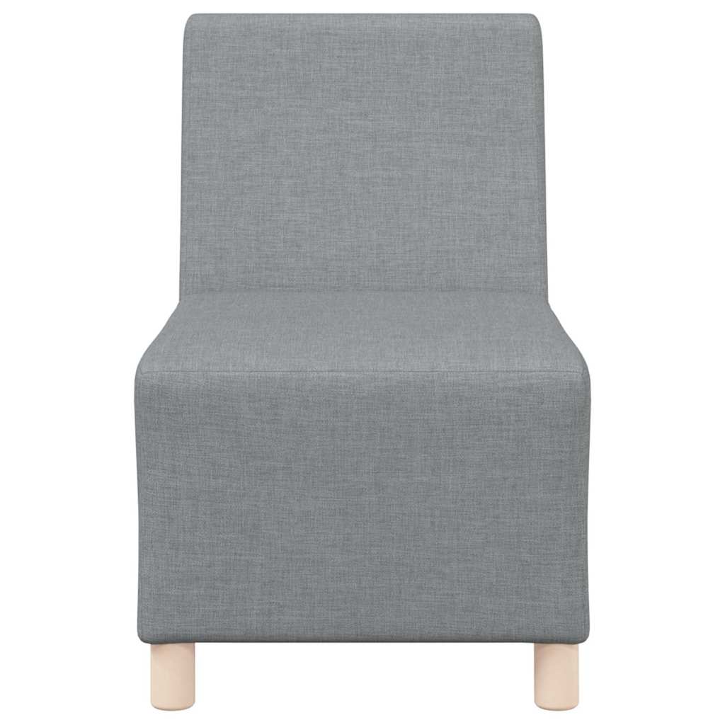 Modulaire Bankeenheid Armlos 2 st Lichtgrijs Stof