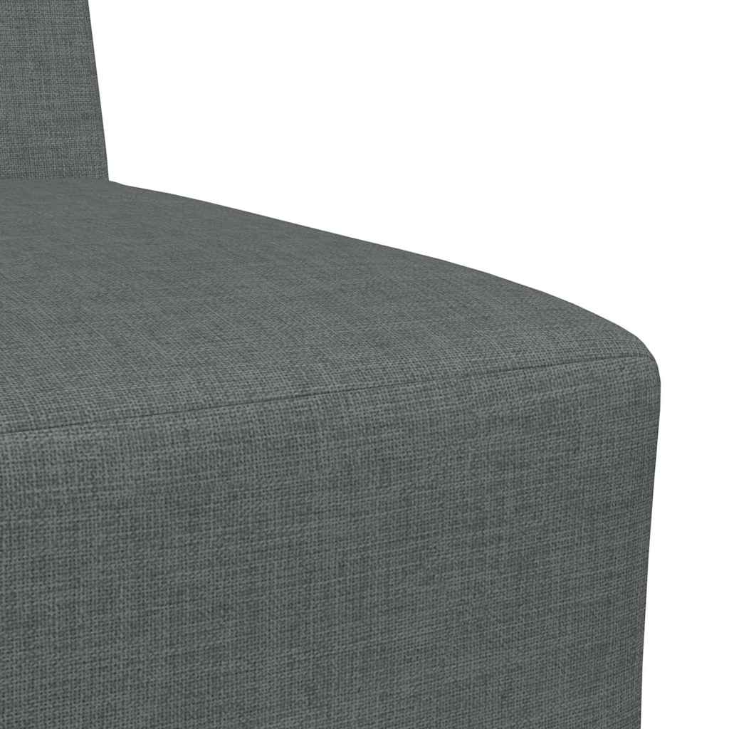 Modulaire Bankeenheid Armlos 2 st Donkergrijs Stof