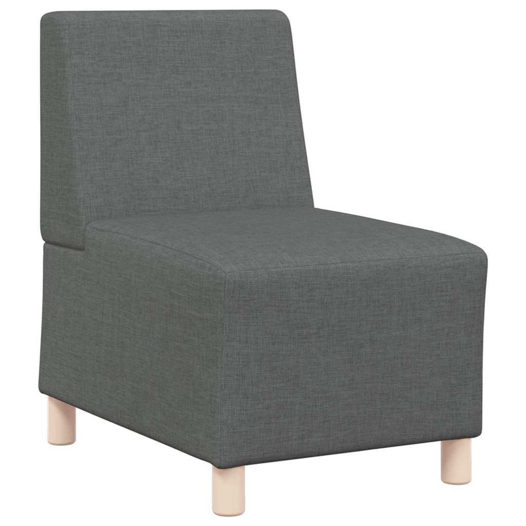 Modulaire Bankeenheid Armlos 2 st Donkergrijs Stof