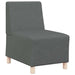 Modulaire Bankeenheid Armlos 2 st Donkergrijs Stof