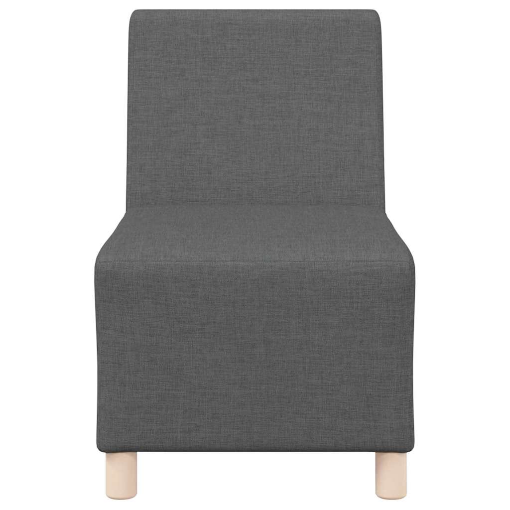 Modulaire Bankeenheid Armlos 2 st Donkergrijs Stof