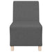 Modulaire Bankeenheid Armlos 2 st Donkergrijs Stof