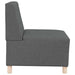 Modulaire Bankeenheid Armlos 2 st Donkergrijs Stof