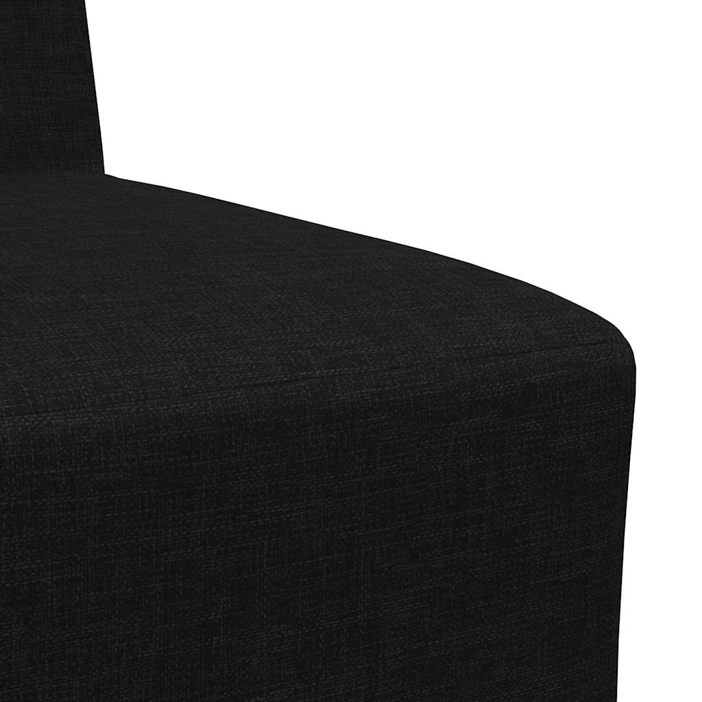 Modulaire Bankeenheid Armlos 2 st Zwart Stof
