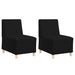 Modulaire Bankeenheid Armlos 2 st Zwart Stof