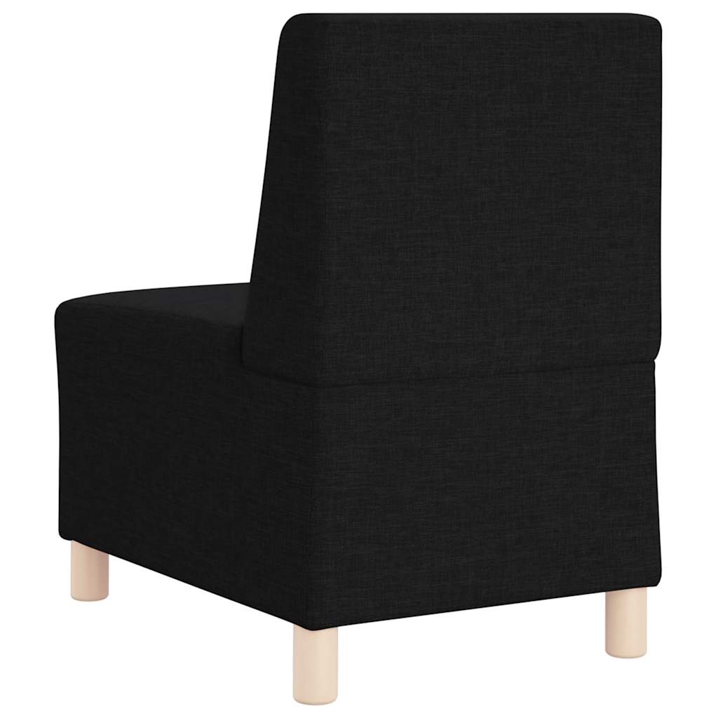 Modulaire Bankeenheid Armlos 2 st Zwart Stof