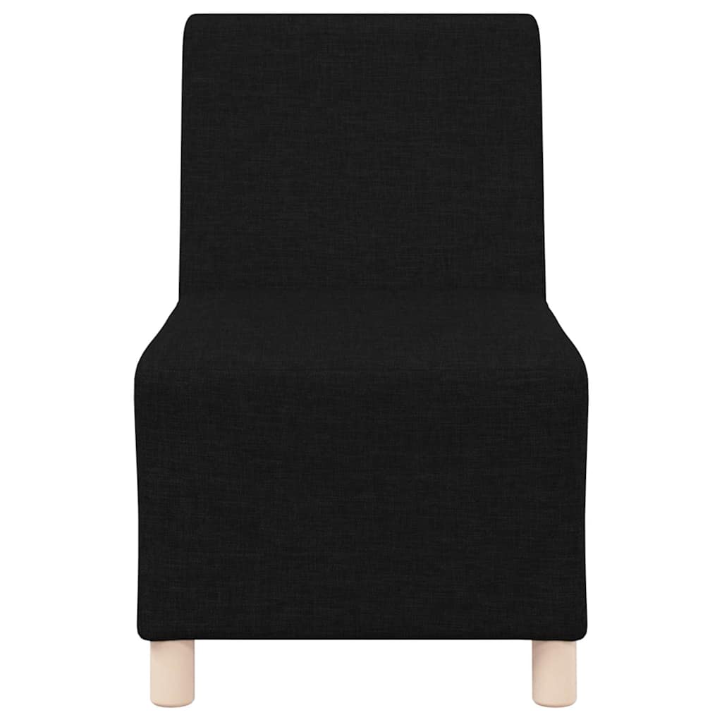 Modulaire Bankeenheid Armlos 2 st Zwart Stof