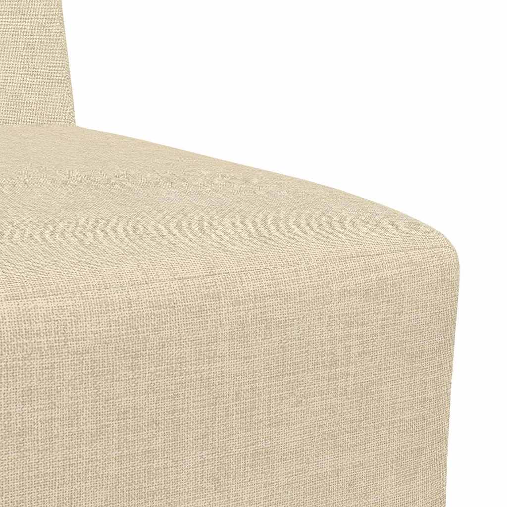Modulaire Bankeenheid Armlos 2 st Crème Stof