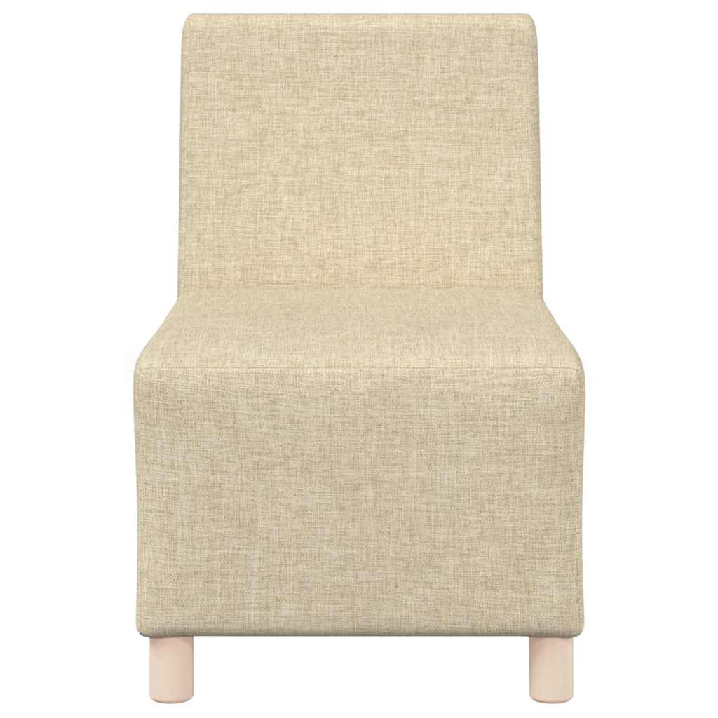 Modulaire Bankeenheid Armlos 2 st Crème Stof