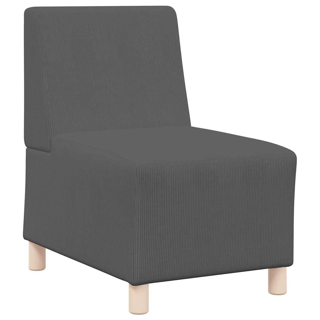 Modulaire Bankeenheid Armlos 2 st Donkergrijs Katoen Stof
