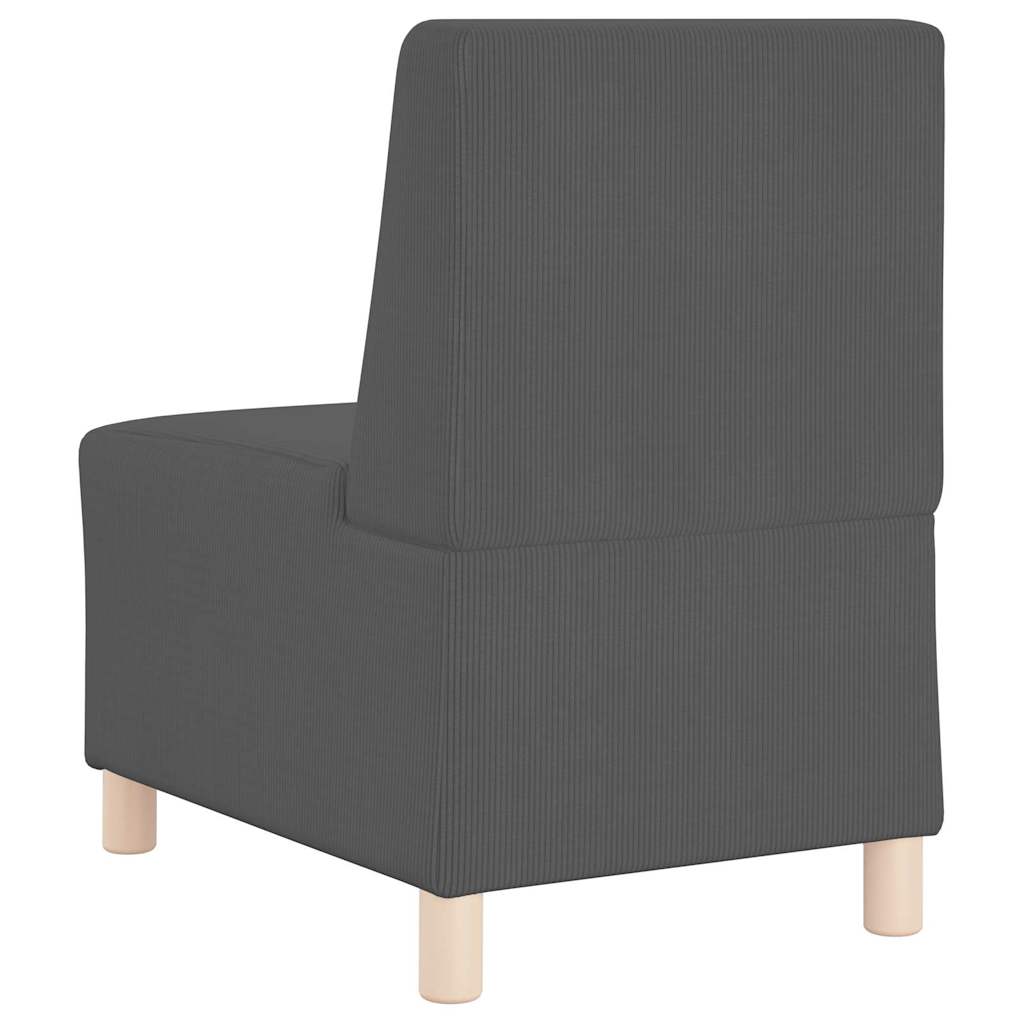Modulaire Bankeenheid Armlos 2 st Donkergrijs Katoen Stof