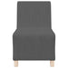 Modulaire Bankeenheid Armlos 2 st Donkergrijs Katoen Stof