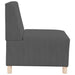 Modulaire Bankeenheid Armlos 2 st Donkergrijs Katoen Stof