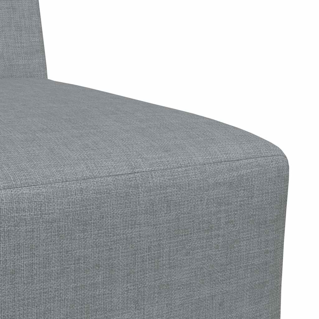 Modulaire Bankeenheid Armlos 3 st Lichtgrijs Stof