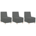 Modulaire Bankeenheid Armlos 3 st Donkergrijs Stof