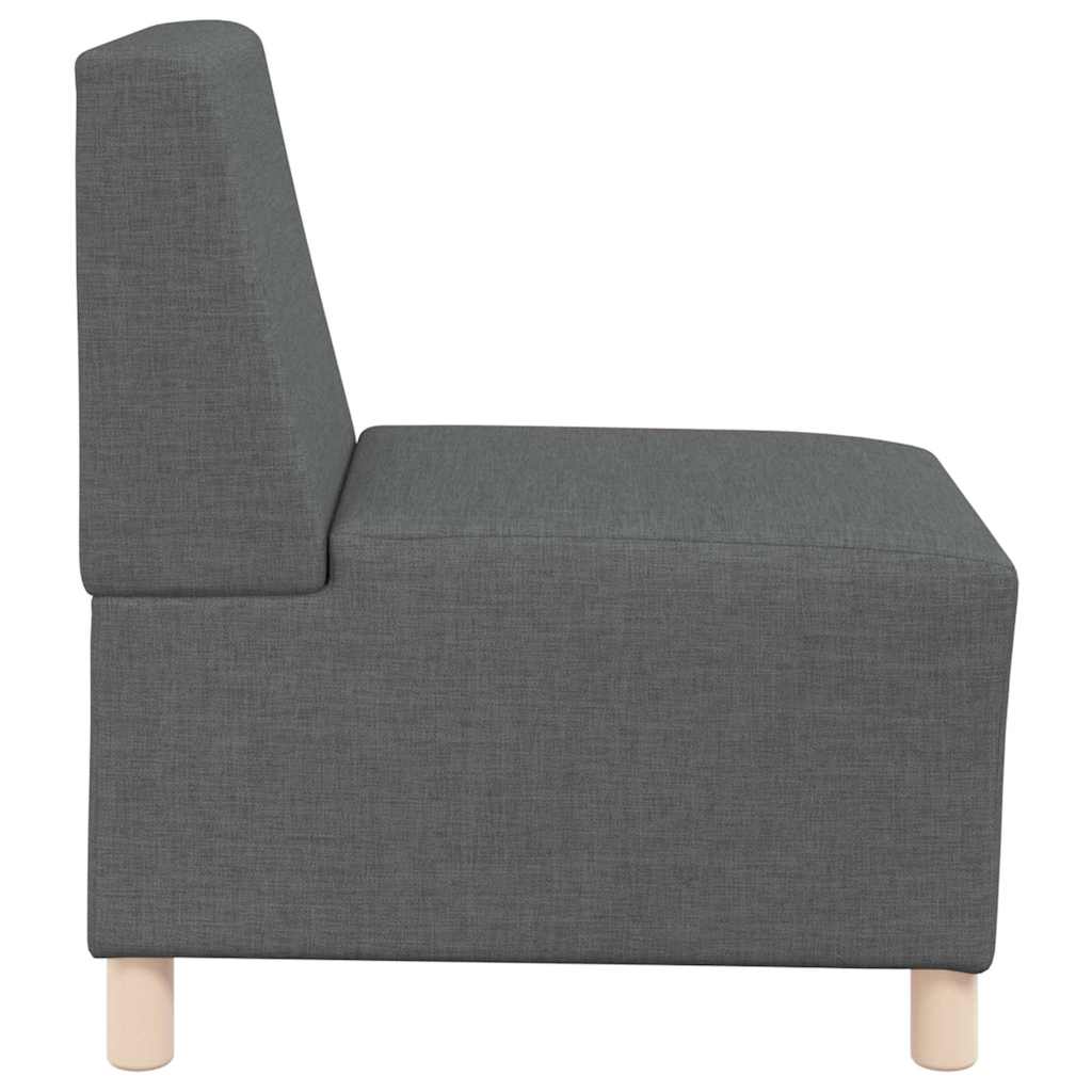 Modulaire Bankeenheid Armlos 3 st Donkergrijs Stof