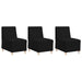 Modulaire Bankeenheid Armlos 3 st Zwart Stof