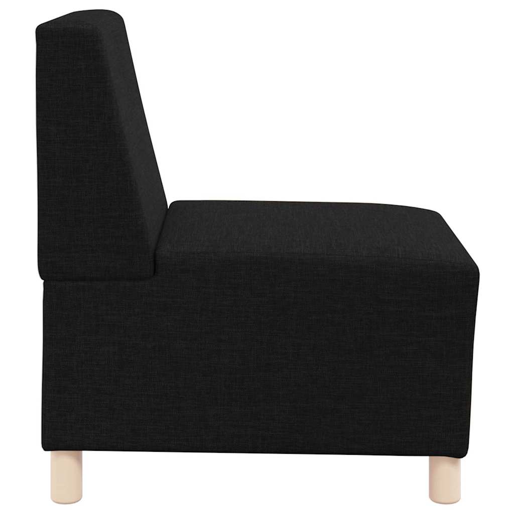 Modulaire Bankeenheid Armlos 3 st Zwart Stof