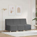 Modulaire Bankeenheid Armlos 3 st Donkergrijs Katoen Stof