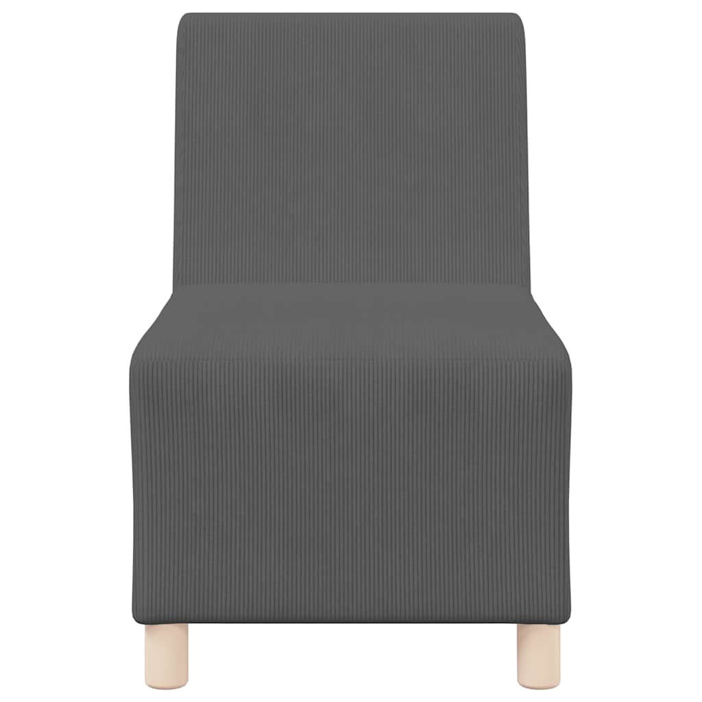 Modulaire Bankeenheid Armlos 3 st Donkergrijs Katoen Stof
