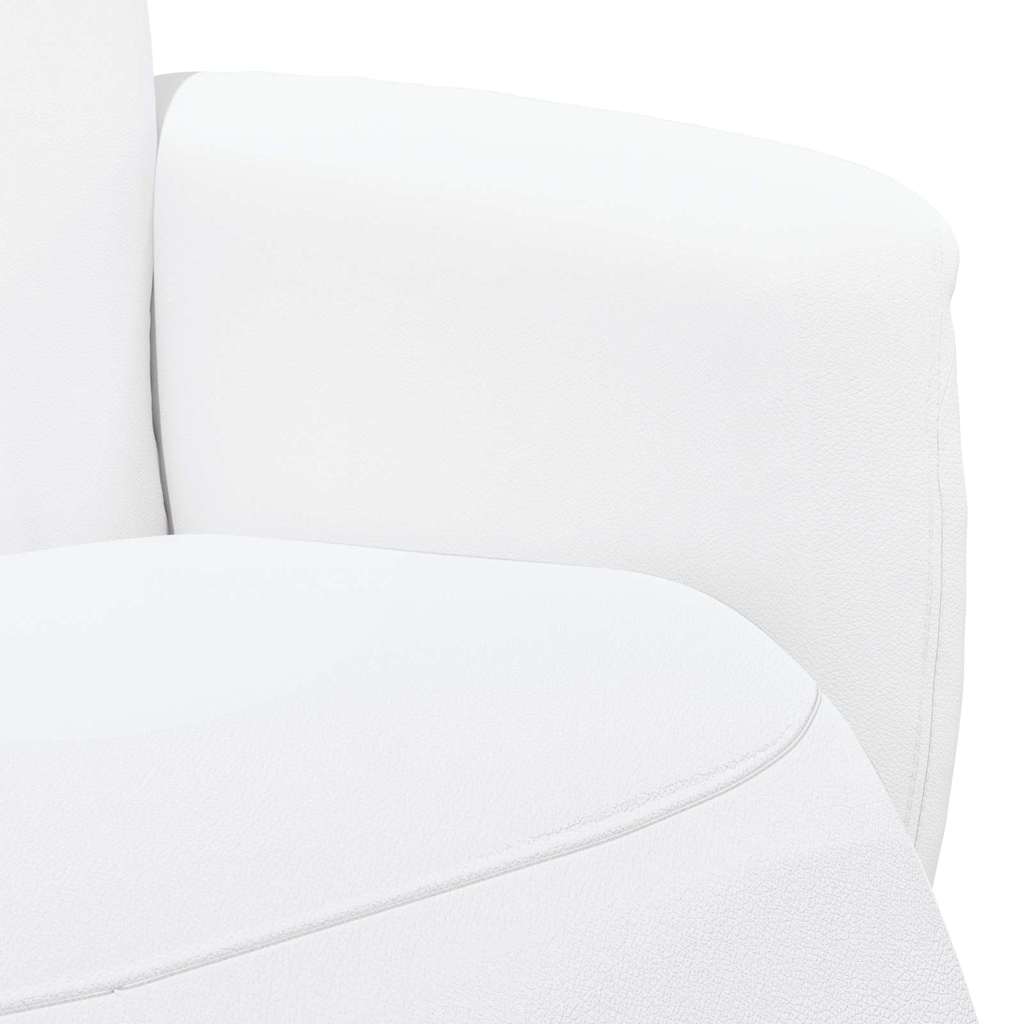Massage Recliner Stoel Wit Nep Leer