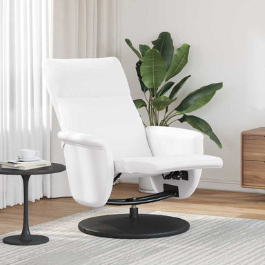 Massage Recliner Stoel Wit Nep Leer
