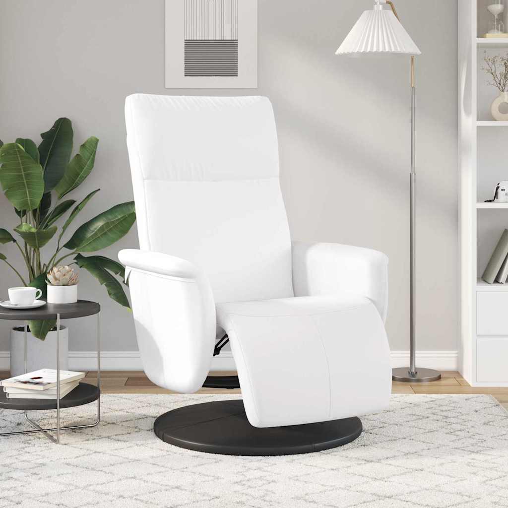 Massage Recliner Stoel Wit Nep Leer