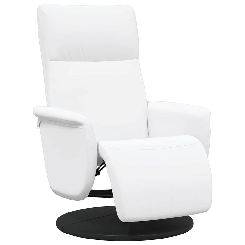 Massage Recliner Stoel Wit Nep Leer