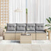 Tuin Sofa Set 5 st Beige en Grijs poly rattan