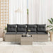 Tuin Sofa Set 5 st Licht Grijs en Donker Grijs poly rattan