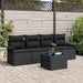 Tuin Sofa Set 5 st Zwart poly rattan