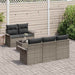 Tuin Sofa Set 6 st 5-Aantal zitplaatsen Grijs