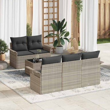 Tuin Sofa Set 6 st 5-Aantal zitplaatsen