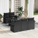 Tuin Sofa Set 6 st 5-Aantal zitplaatsen Zwart