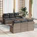 Tuinbankenset 7 st Grijs poly rattan