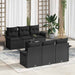 Tuinbankenset 7 st Zwart poly rattan