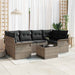 Tuin Sofa Set 7 st 6-Aantal zitplaatsen Grijs poly rattan