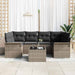 Tuin Sofa Set 7 st 6-Aantal zitplaatsen Grijs poly rattan