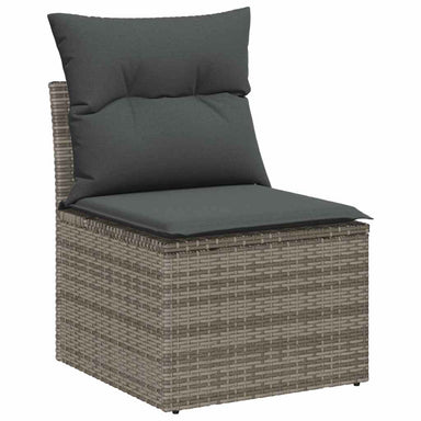 Tuin Sofa Set 7 st 6-Aantal zitplaatsen Grijs poly rattan